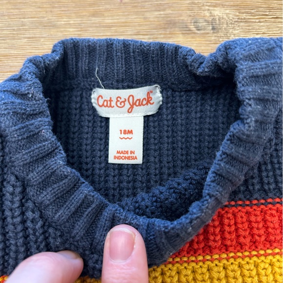 Cat & Jack Cotton Knit Sweater - 18 Months - Picture 3 of 3